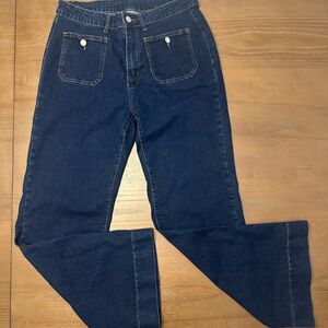 Classic Blue Women's Jeans - Wide Leg